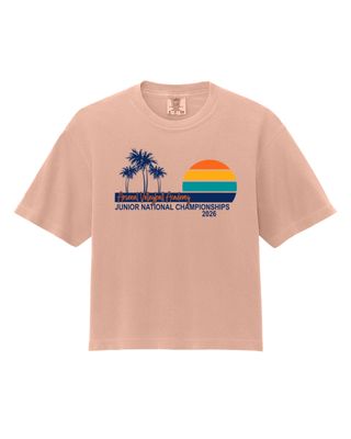 Adult AAU Palm Boxy Fit T-Shirt (Peach)