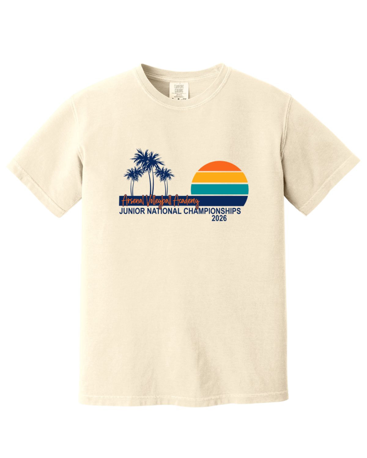Adult AAU Palm Relaxed Fit T-Shirt (Beige)