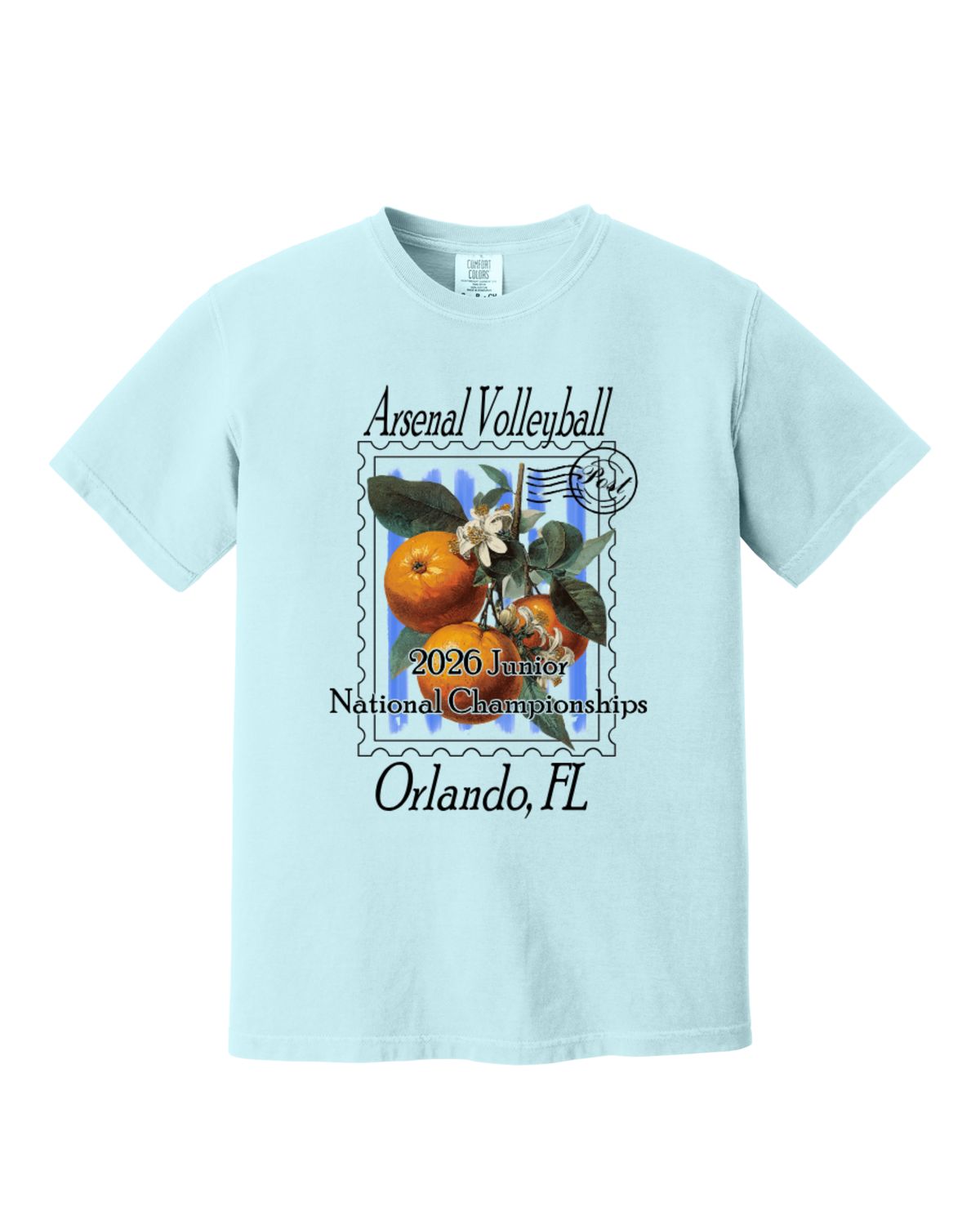 Adult AAU Relaxed Fit T-Shirt (Light Blue)