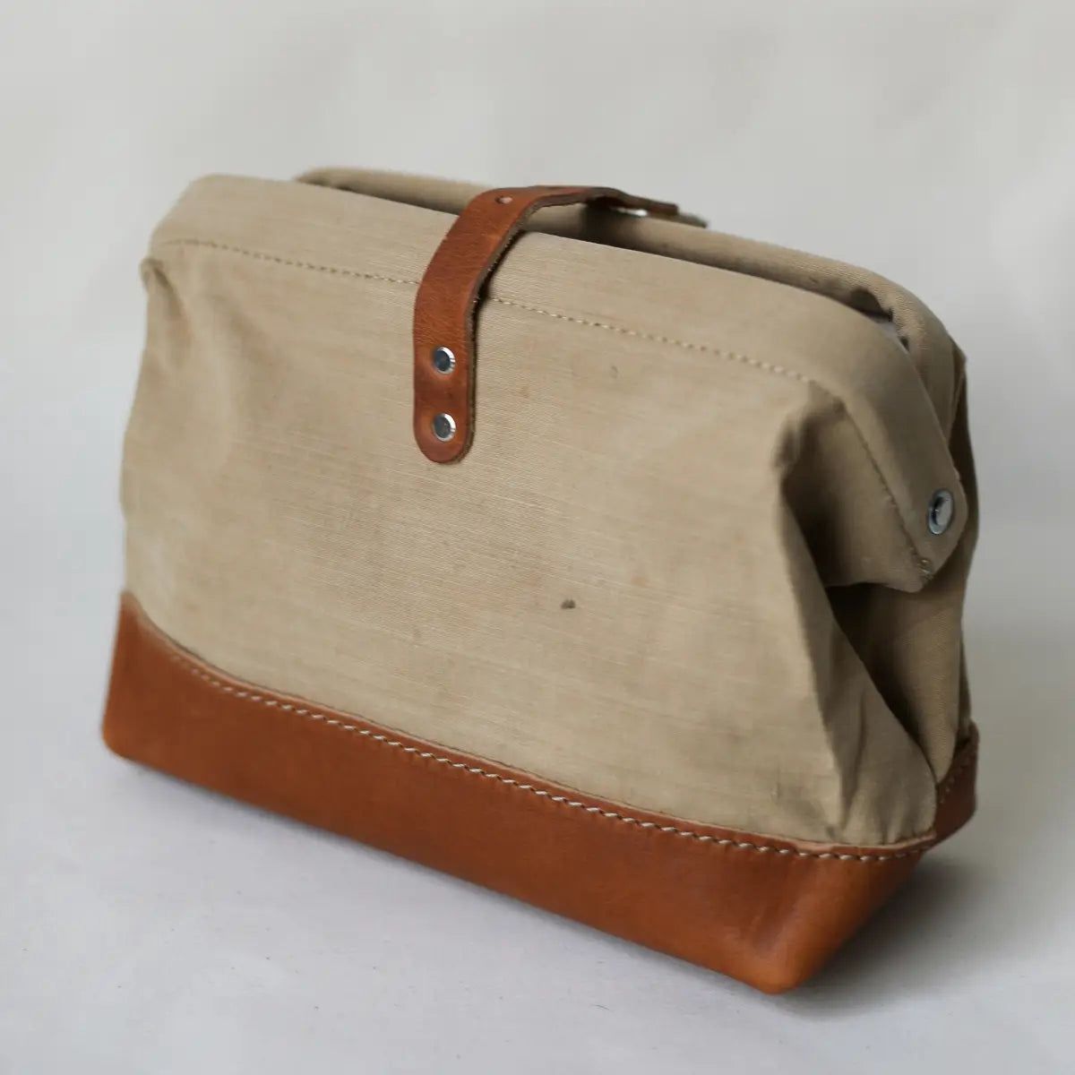 1940s Era Salvaged Canvas Dopp Kit