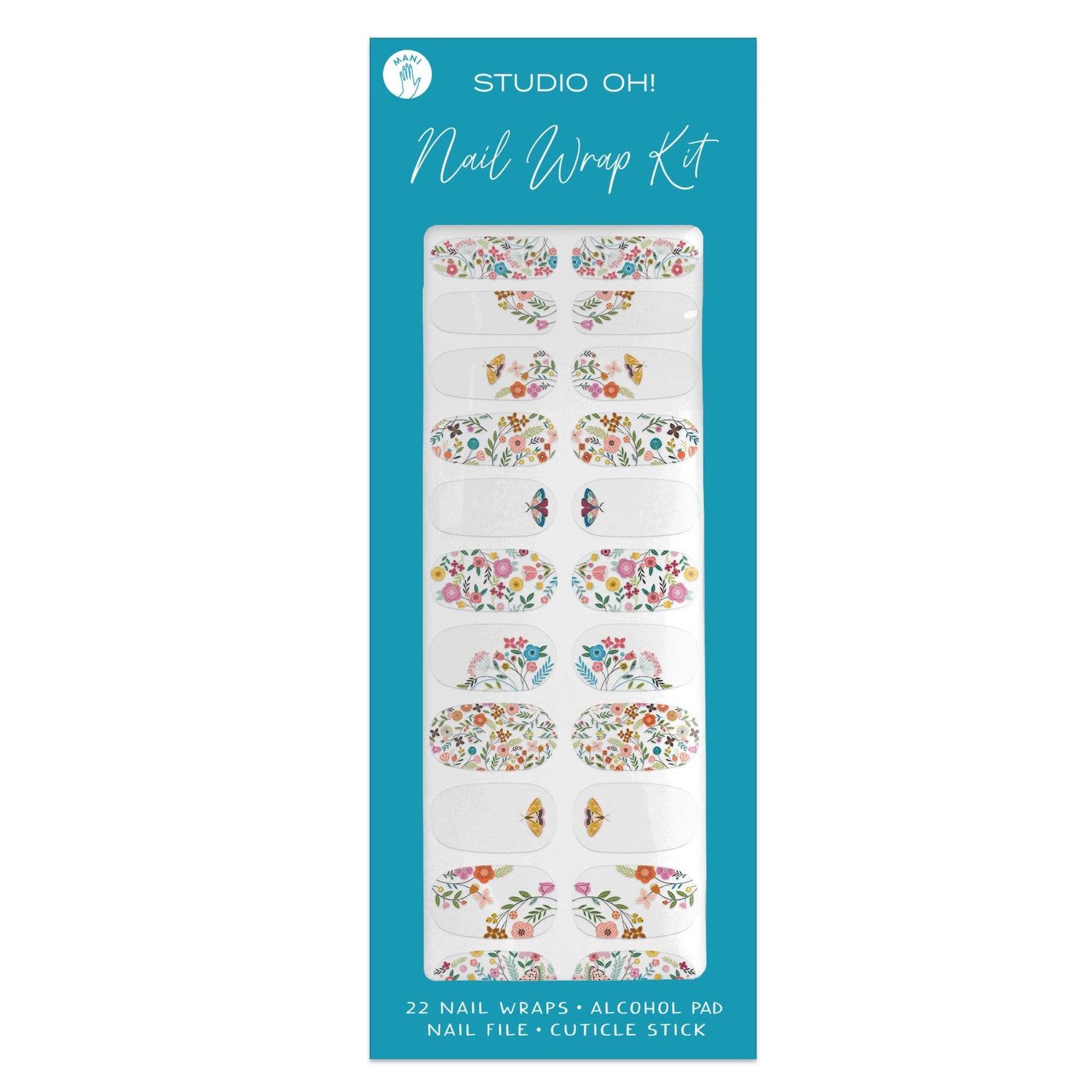 Floral Moths Nail Wrap Kit
