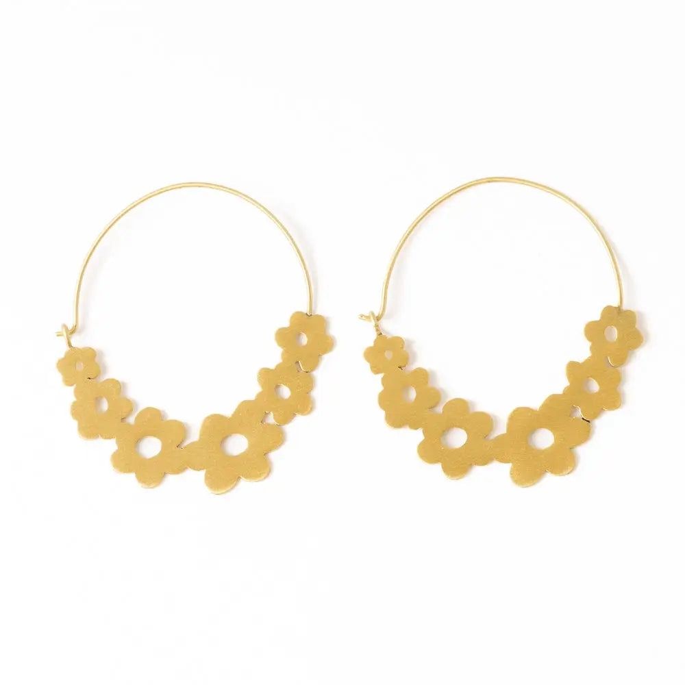 Maeve Floral Hoops