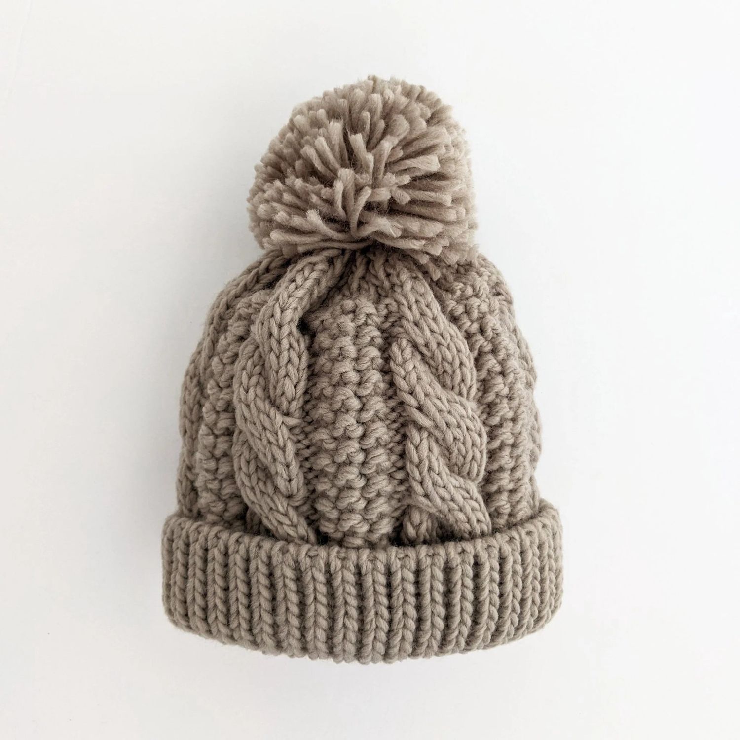Cable Beanie - Pebble FINAL SALE