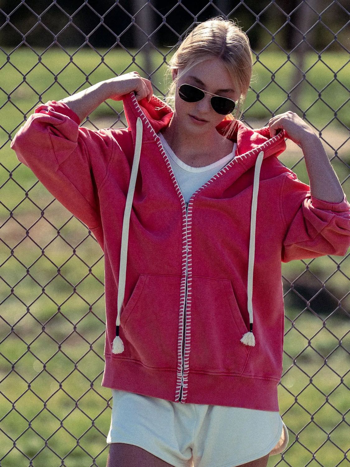 Mineral Wash Stitch Hoodie
