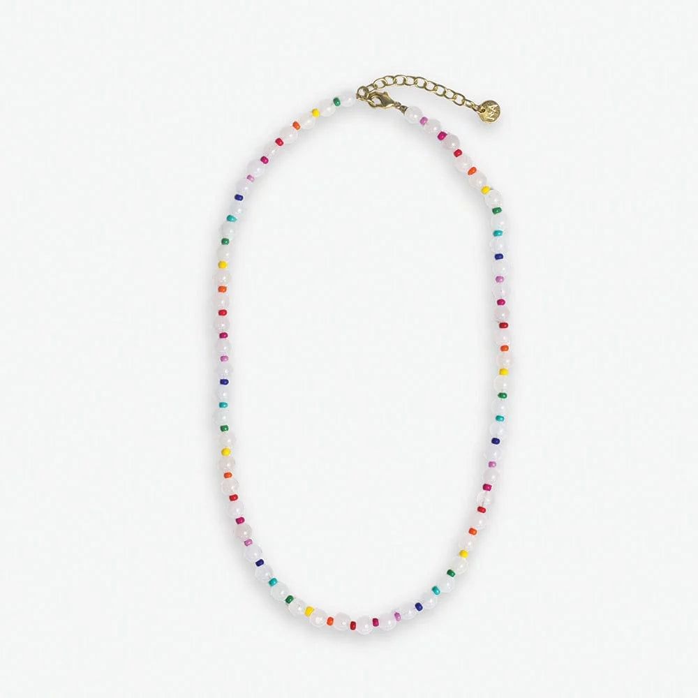 Drew Round Stone Necklace