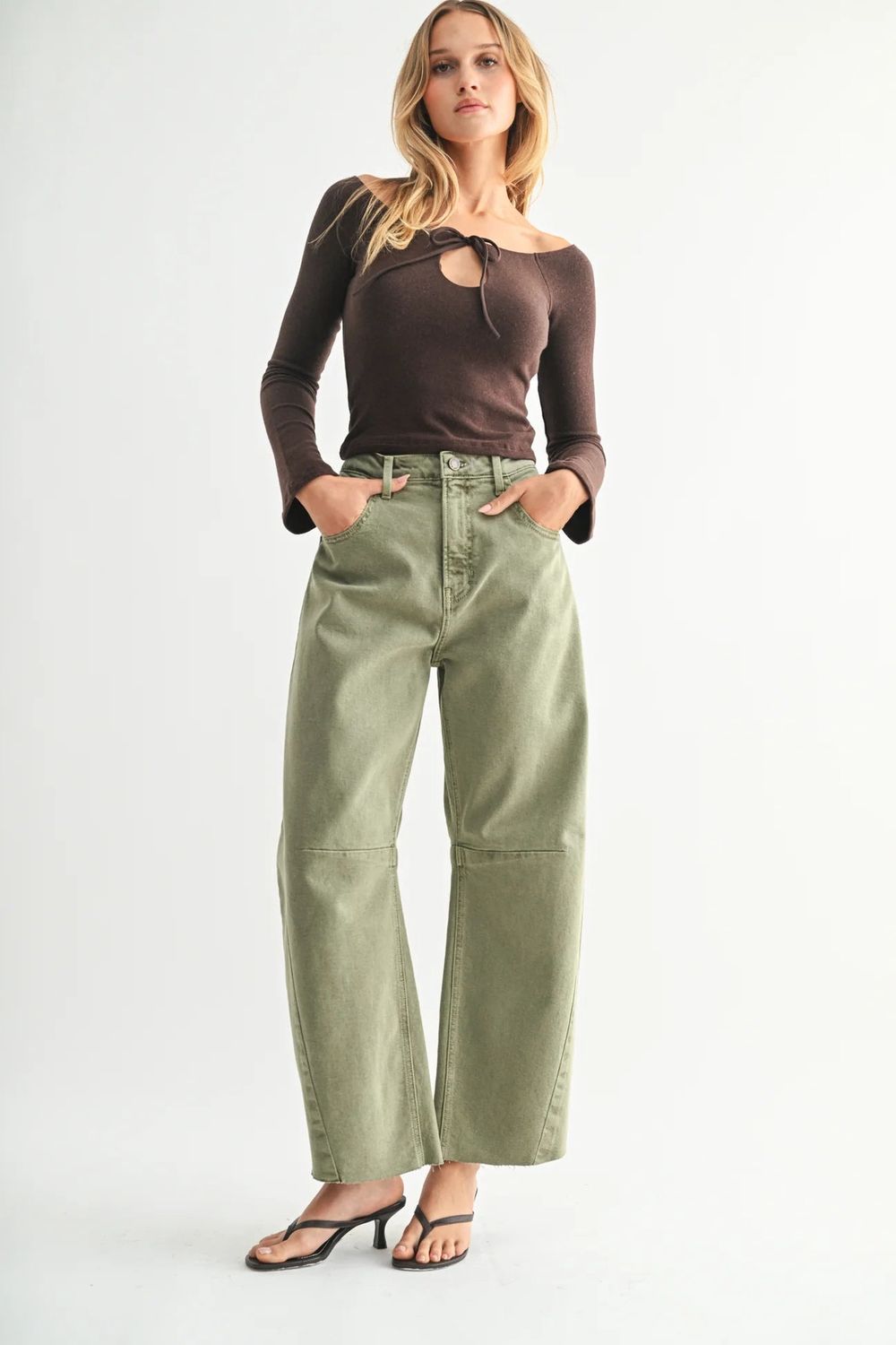 Mid Rise Barrel - Vintage Olive FINAL SALE