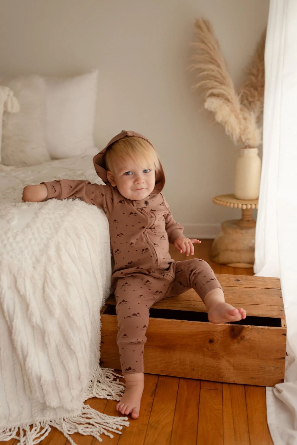 Latte Mountain Zipper Romper FINAL SALE