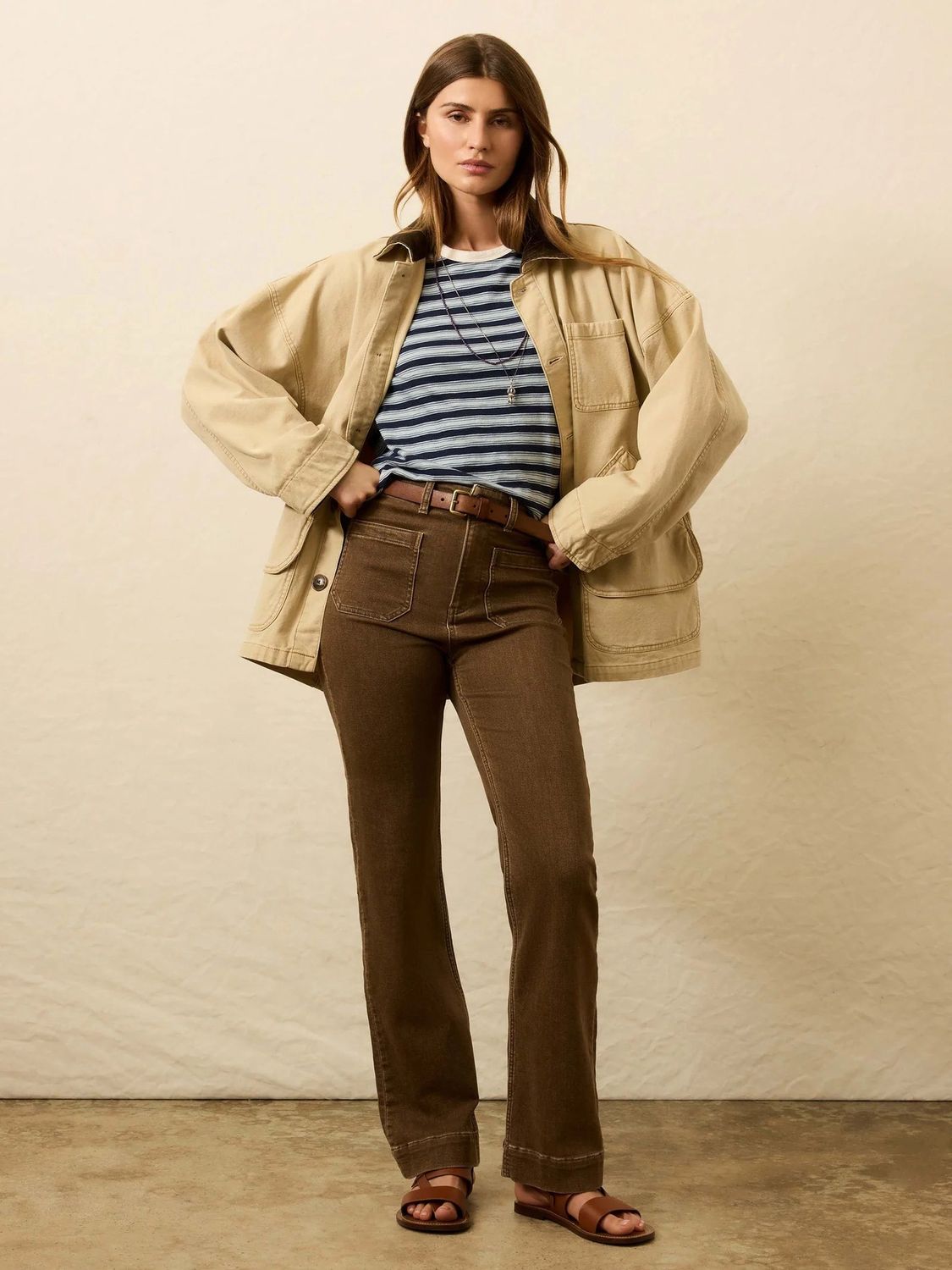 Stretch Terry Pocket Pant - Walnut