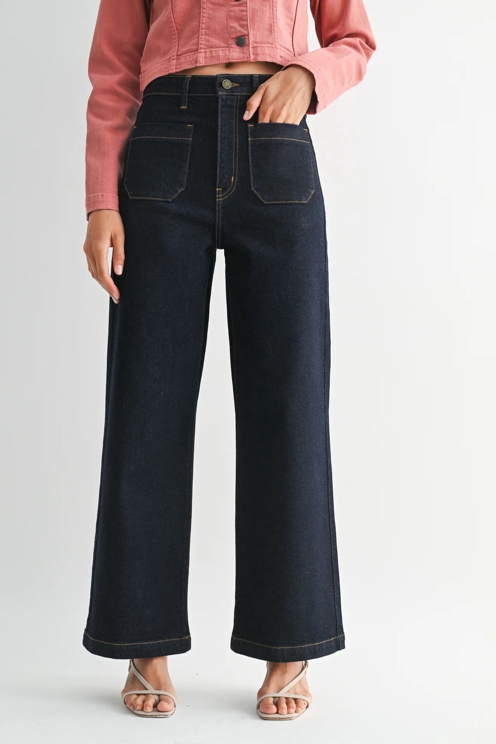 Patch Pocket Wide Leg