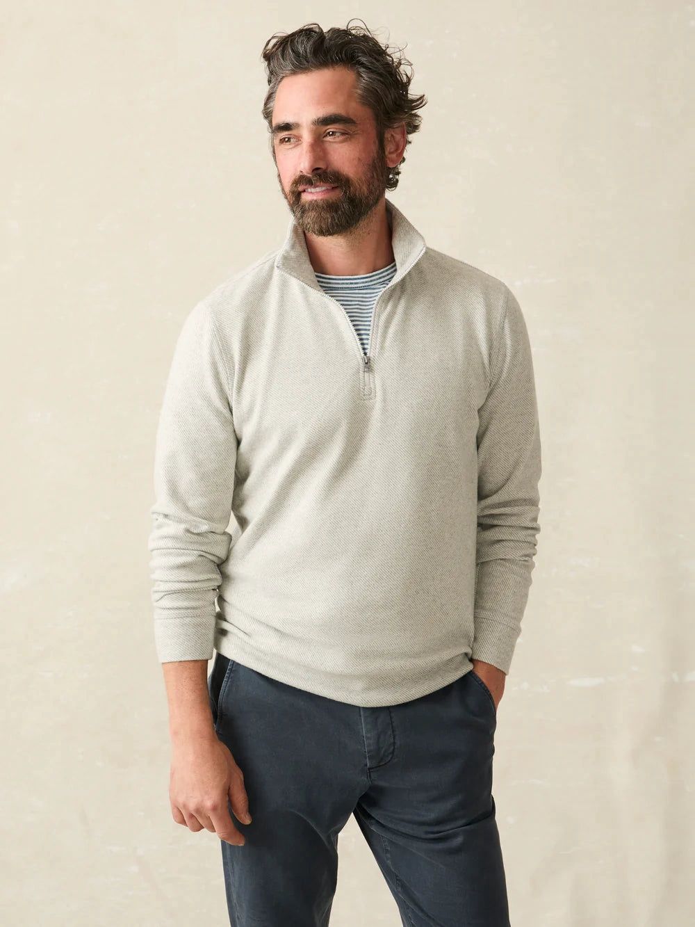 Legend Sweater Quarter Zip - Grey