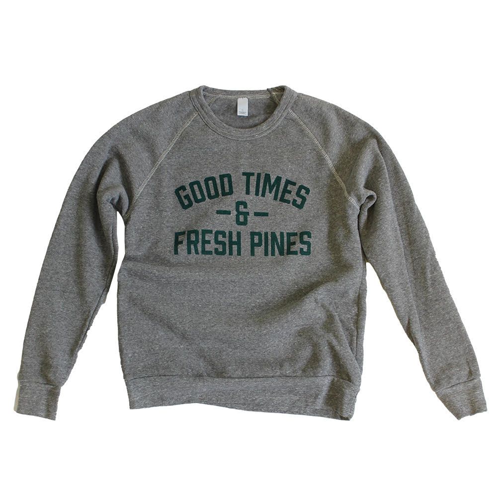 Fresh Pines Crew, Color: Grey Fog, Size: XS