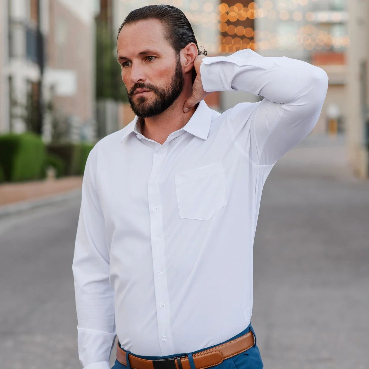 Hustle Regular Fit-White FINAL SALE