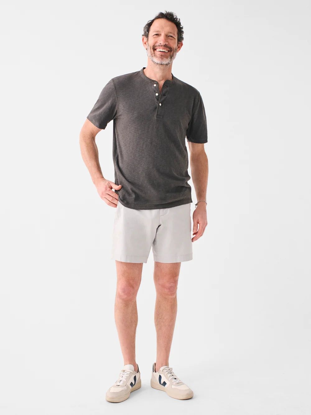 Tradewinds Henley - Washed Black FINAL SALE
