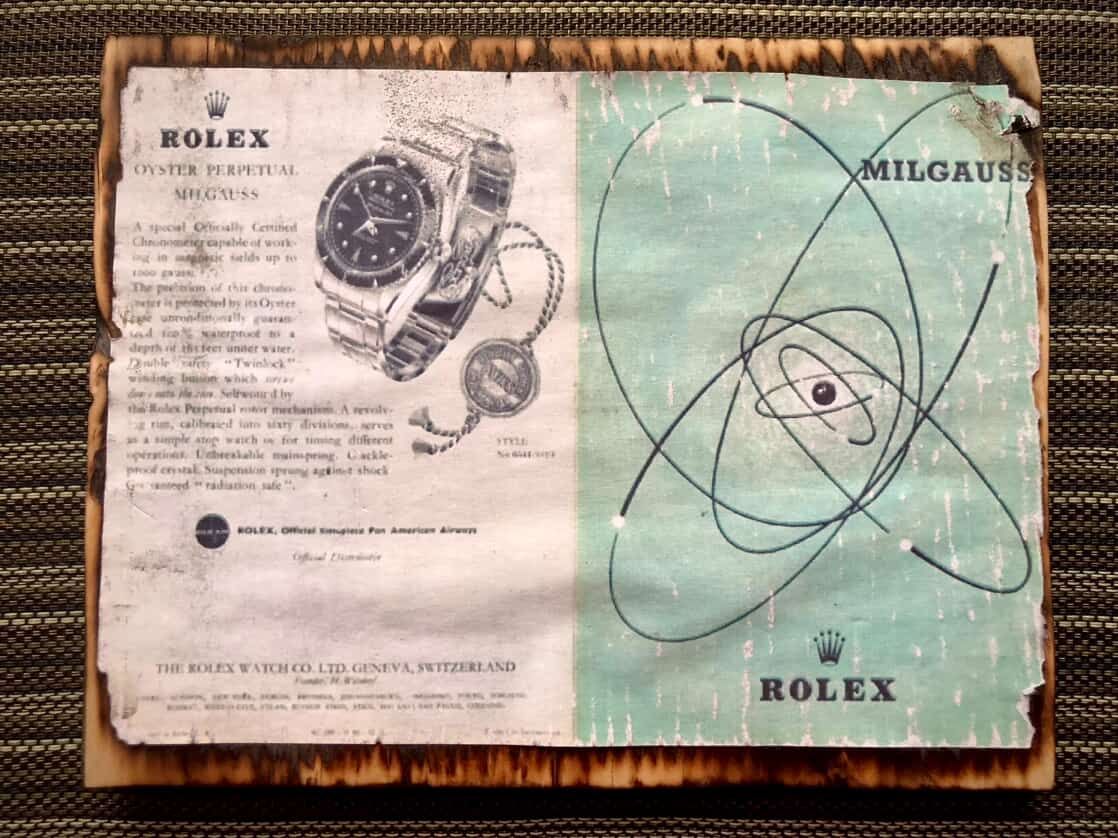 Rolex Milgauss 6541 Advertising Art piece