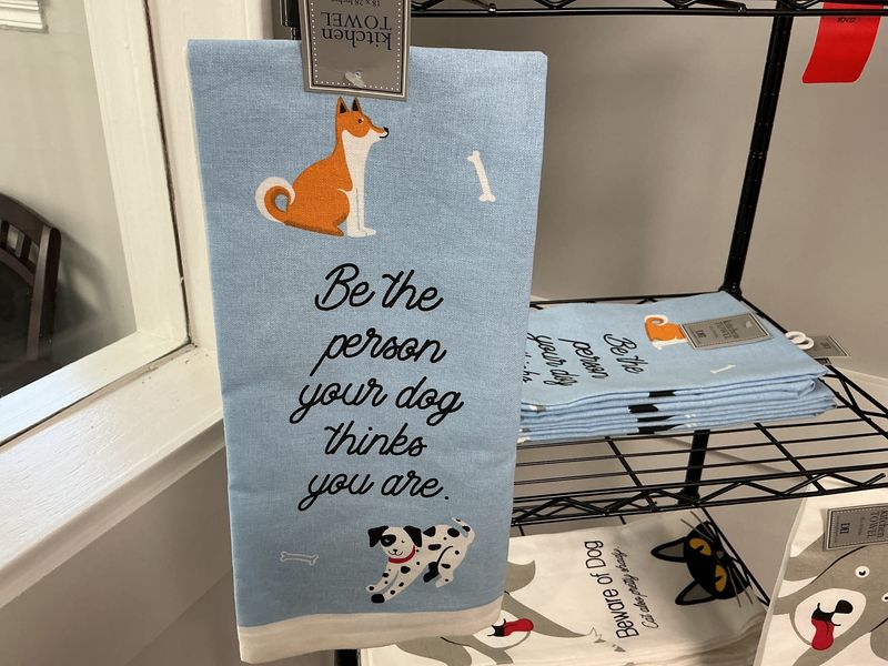 Dog person dish towel