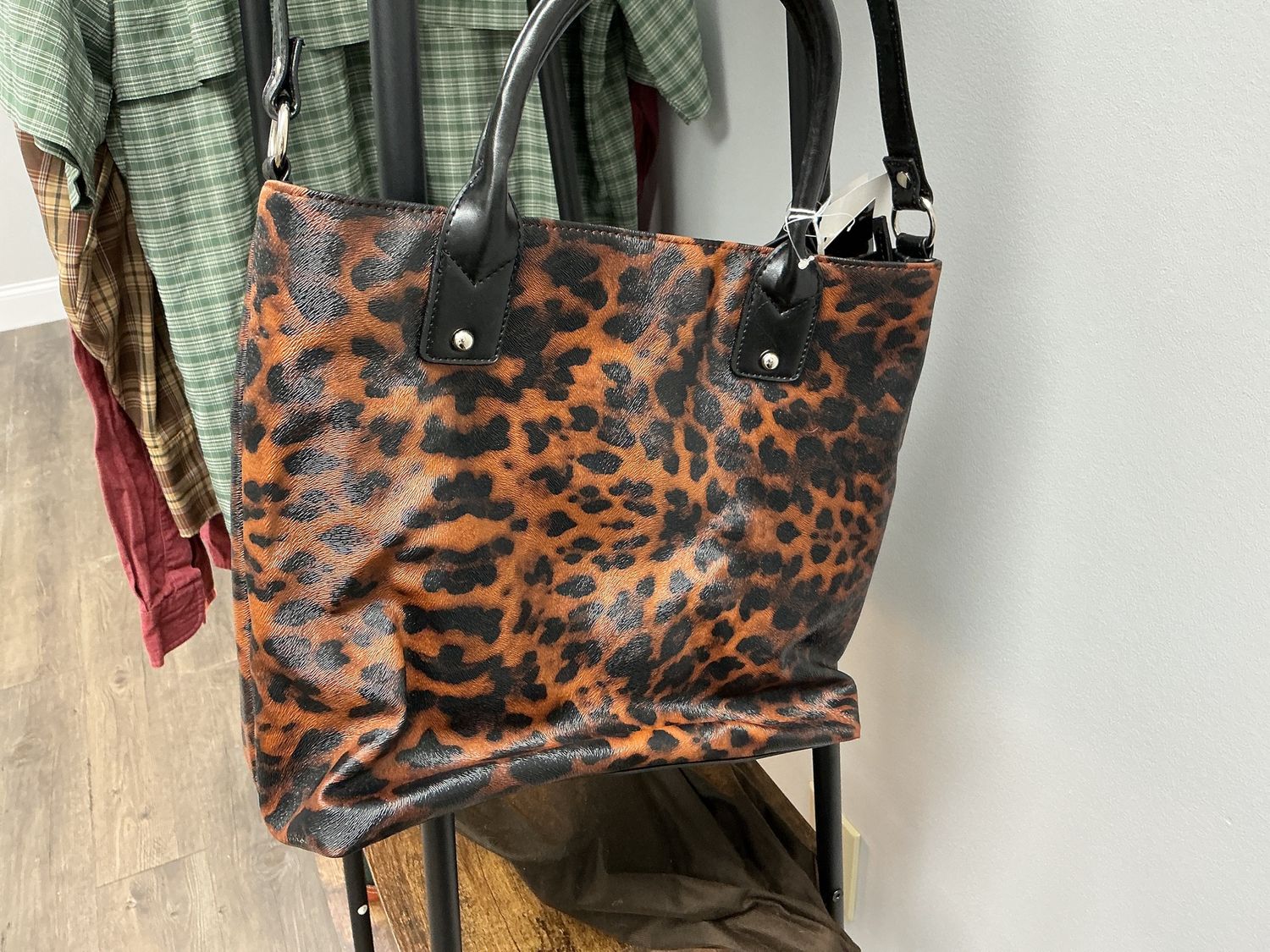 Leopard print tote