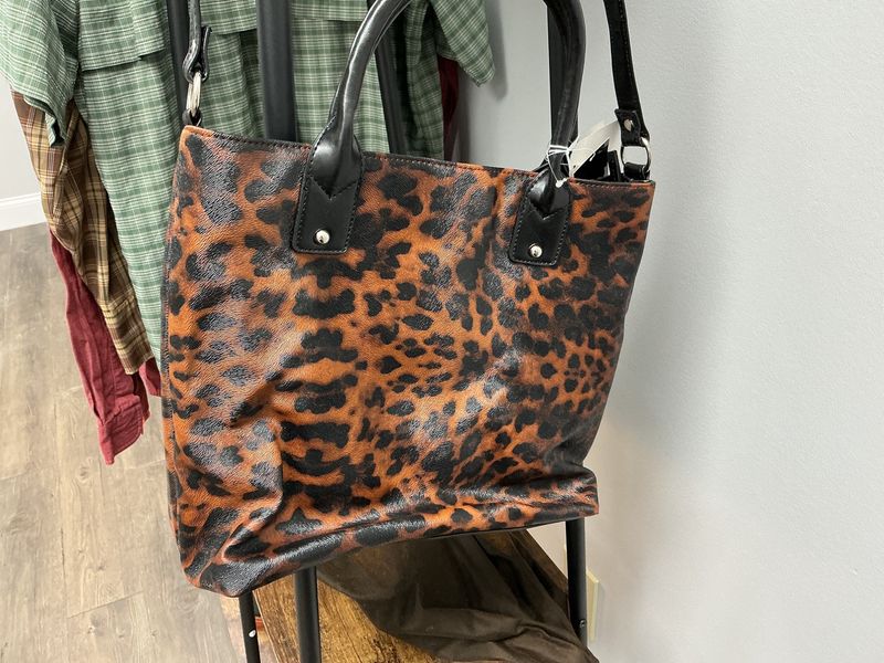 Leopard print tote