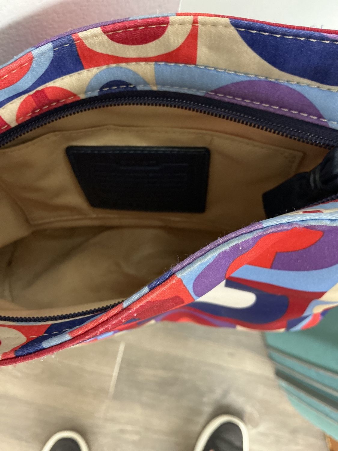 Scarf print purse