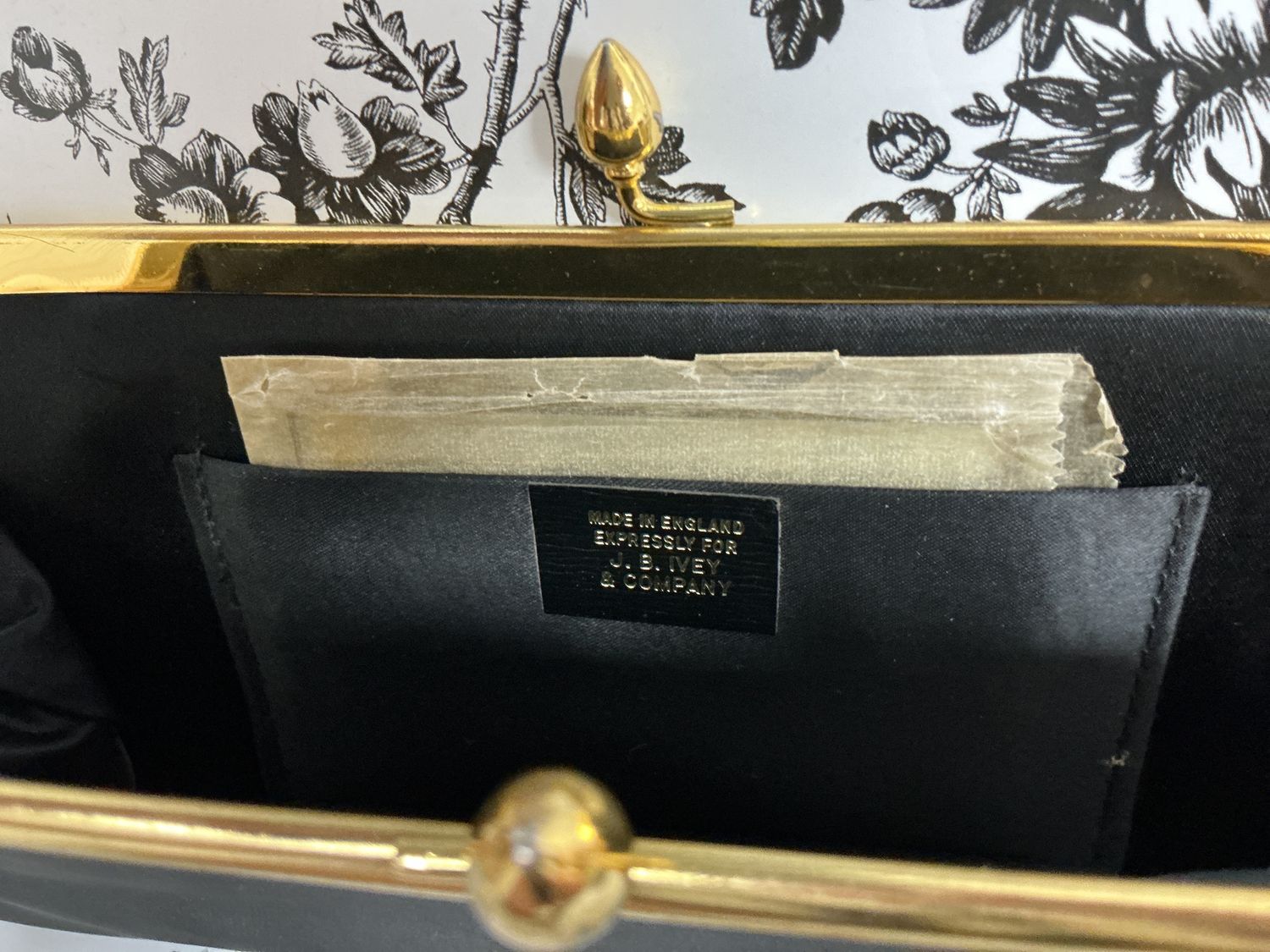 Black Satin Clutch