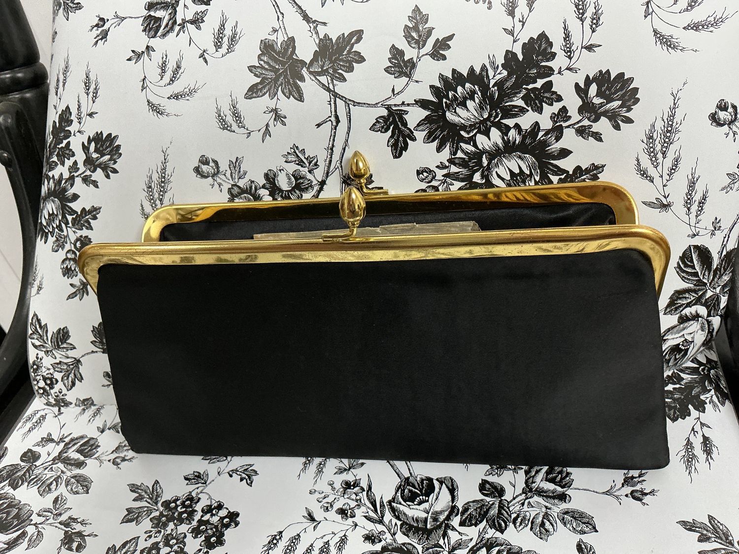 Black Satin Clutch