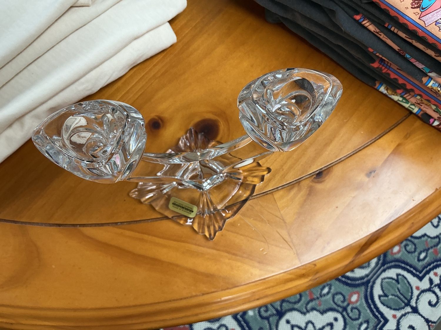 Crystal 2 candle holder