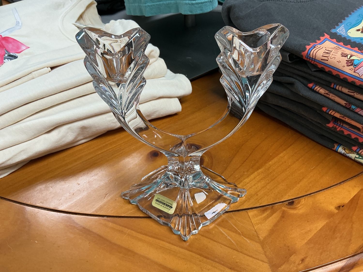 Crystal 2 candle holder