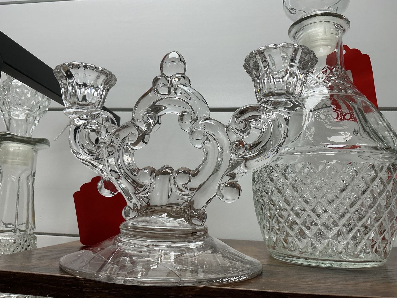 Maganese glass candle holder