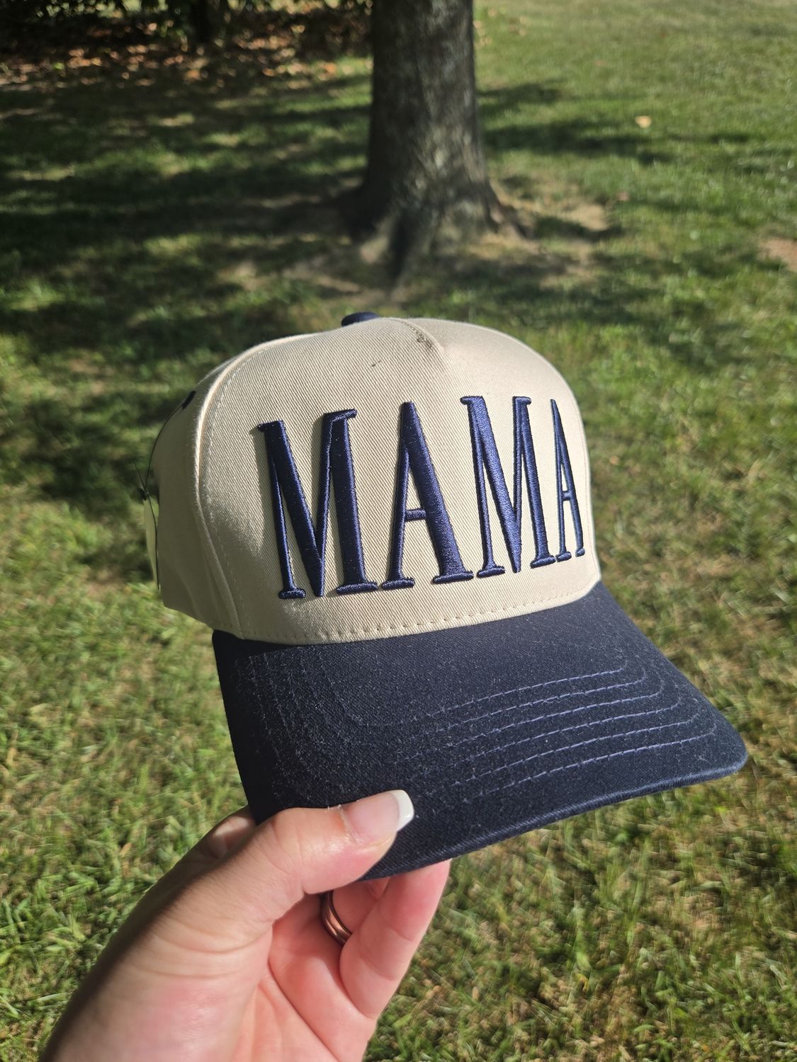 Navy Blue MAMA Trucker Hat