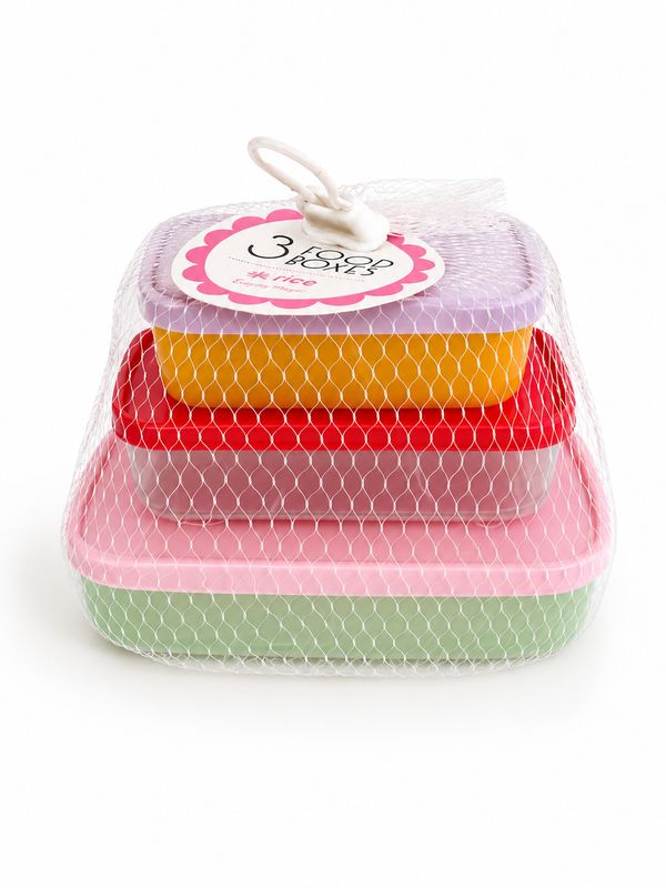 Rice DK Rectangular Food Boxes - 3 pcs