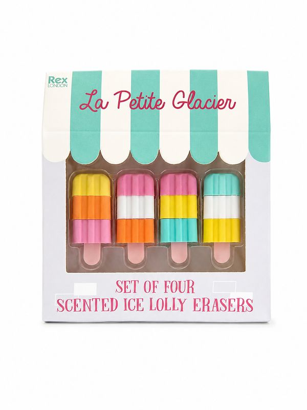 Rex London La Petite Glacier Scented Ice Lolly Erasers (set of 4)