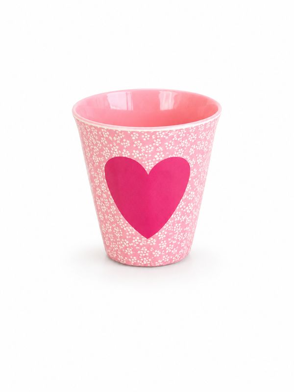 Rice DK Medium Cup - Heart & Flowers Print