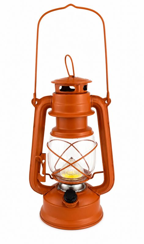 LED Hurricane Lantern - Orange