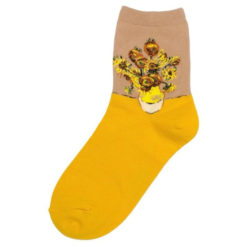 Joe Cool Van Gogh Sunflower Yellow Socks S-M