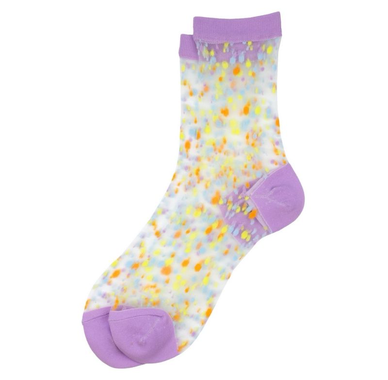 Joe Cool Sheer Speckle Lilac Socks S-M
