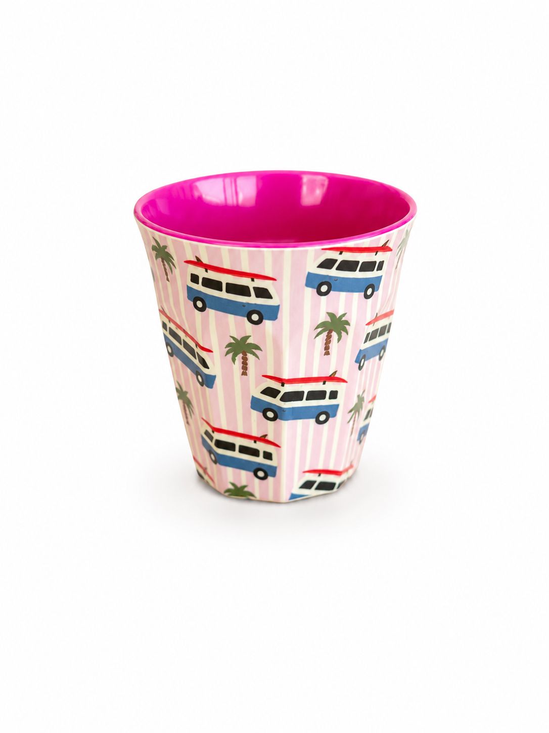 Rice DK Medium Cup - Pink Camper Van Print Rice DK Medium Cup - Pink Camper Van Print