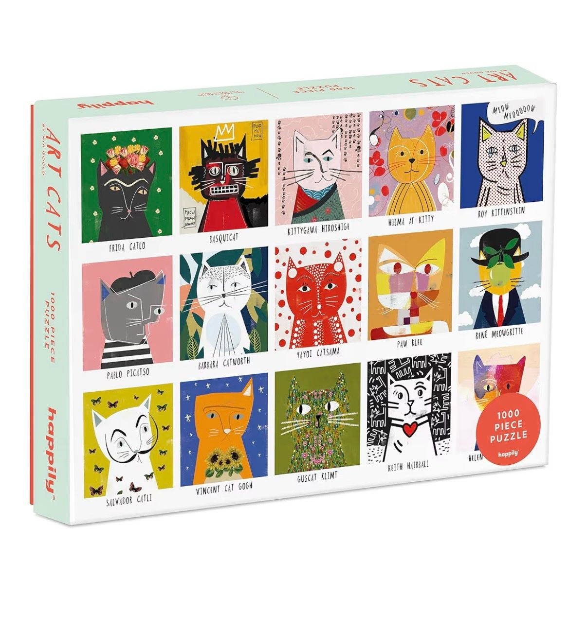 Happily 1000 Piece Art Cat Puzzle Happily 1000 Piece Art Cat Puzzle