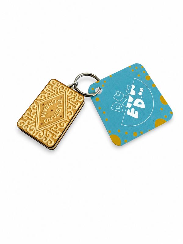 Dunked Custard Cream Keyring