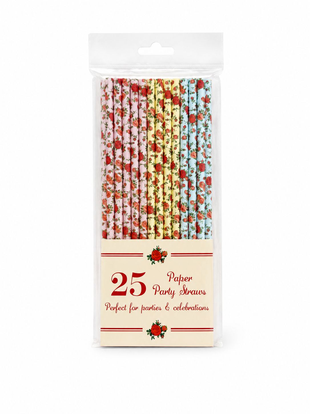 Rex London Paper Party Straws (25 pack) - Rose Rex London Paper Party Straws (25 pack) - Rose