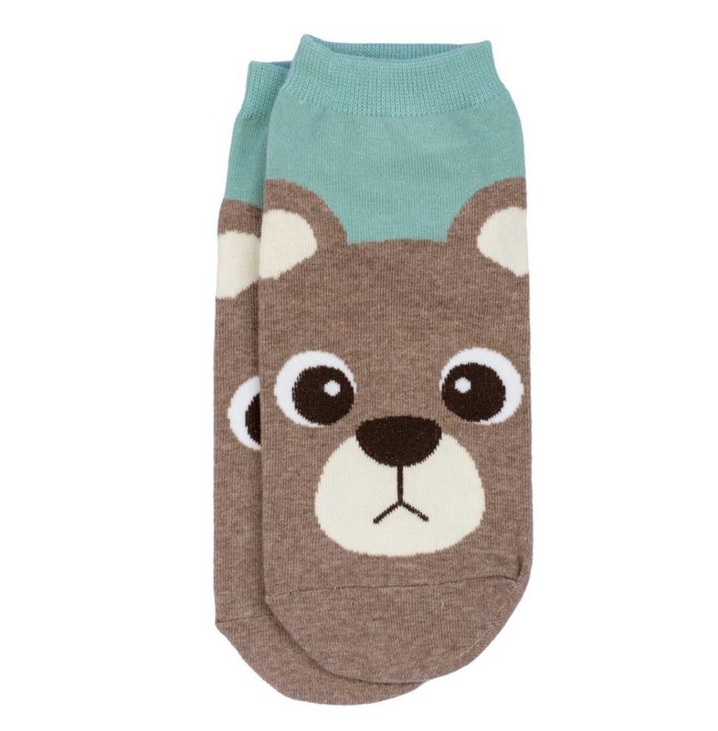 Joe Cool Ankle Playful Bear Mint Socks S-M