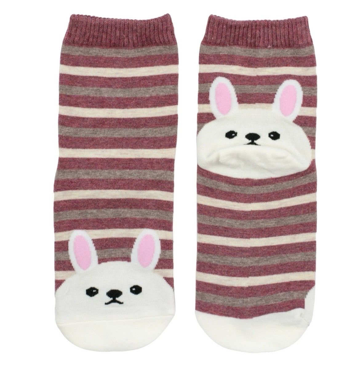 Joe Cool Bunny Striped Pink Socks S-M Joe Cool Bunny Striped Pink Socks S-M