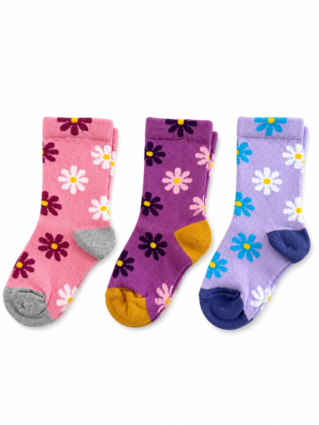 Joe Cool Kids Crazy Daisies Socks Set Of 3 - Age 3-5 Joe Cool Kids Crazy Daisies Socks Set Of 3 - Age 3-5