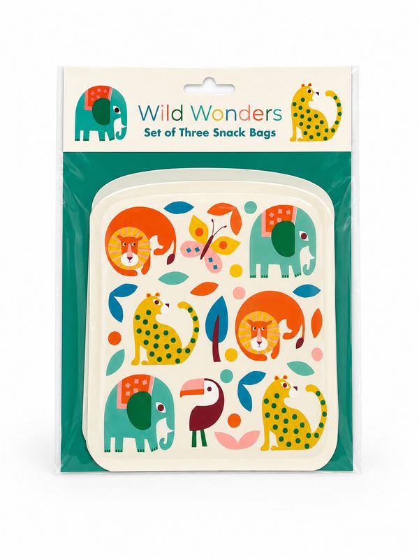Rex London Reusable Snack Bags (set of 3) - Wild Wonders