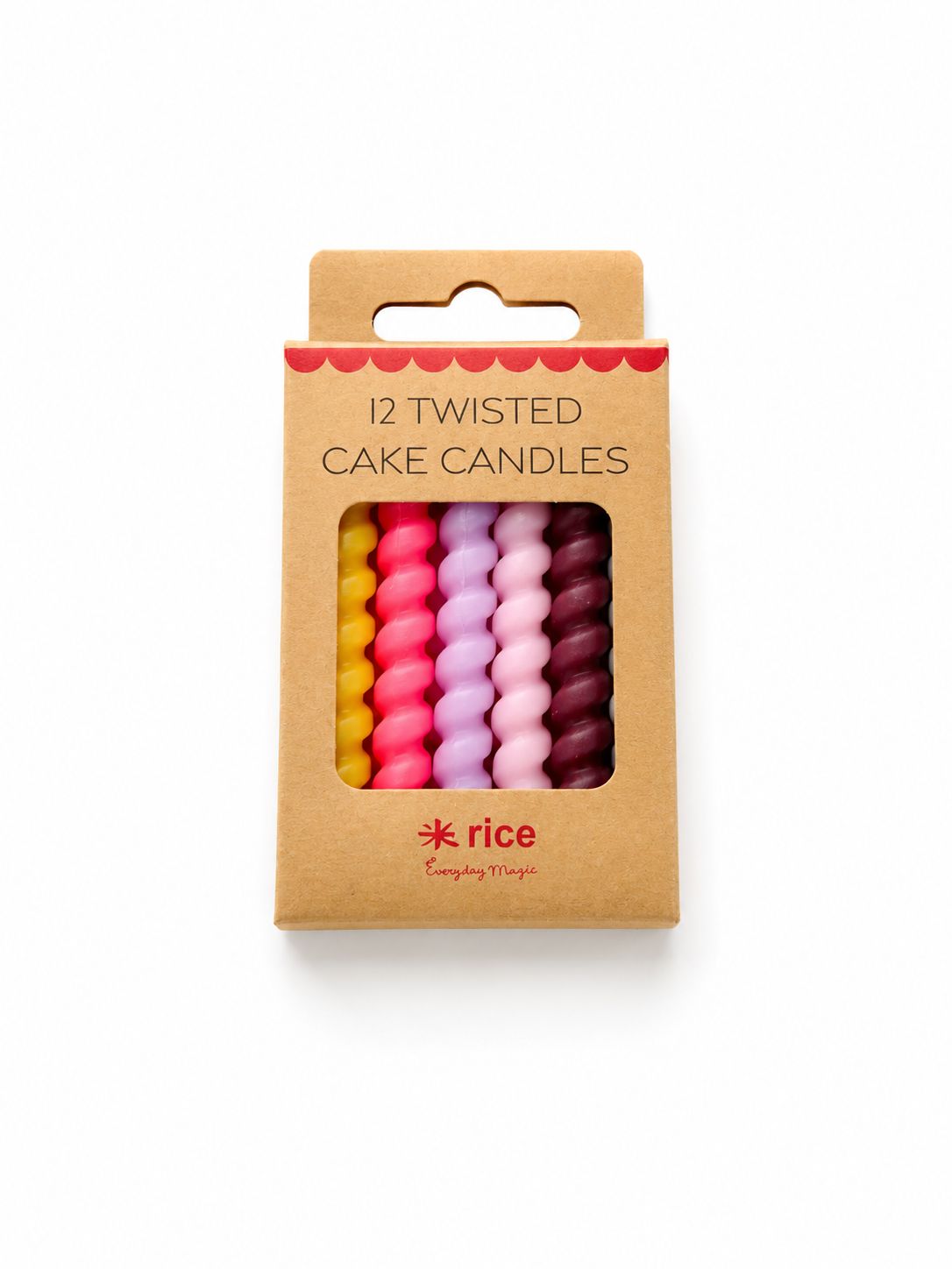 Rice DK Twisted Cake Candle 12 pcs - Pinkish Colour Design Rice DK Twisted Cake Candle 12 pcs - Pinkish Colour Design