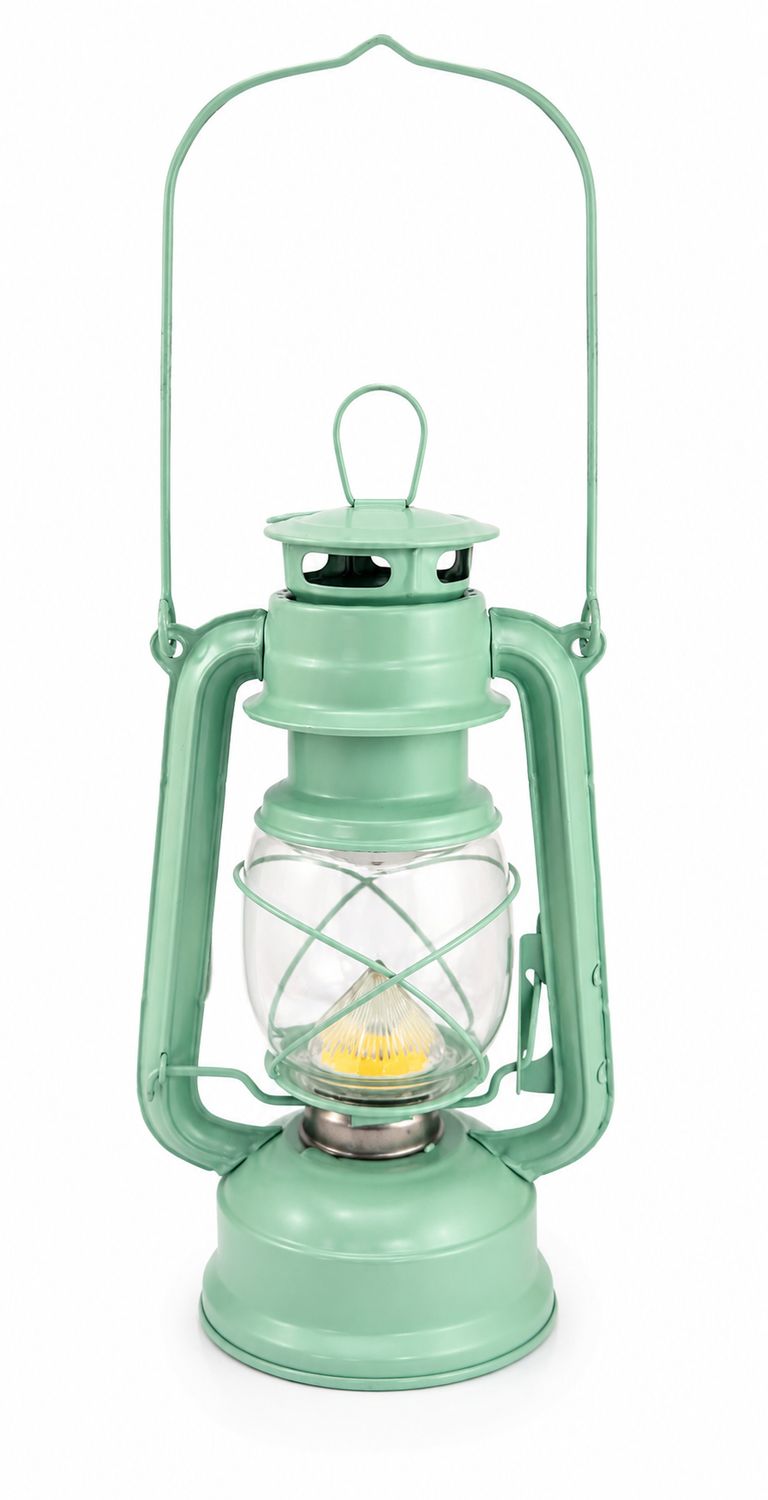 LED Hurricane Lantern - Aqua LED Hurricane Lantern - Aqua