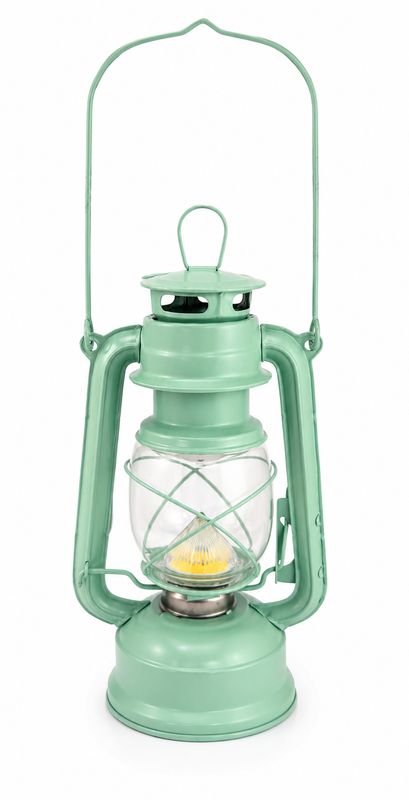 LED Hurricane Lantern - Aqua