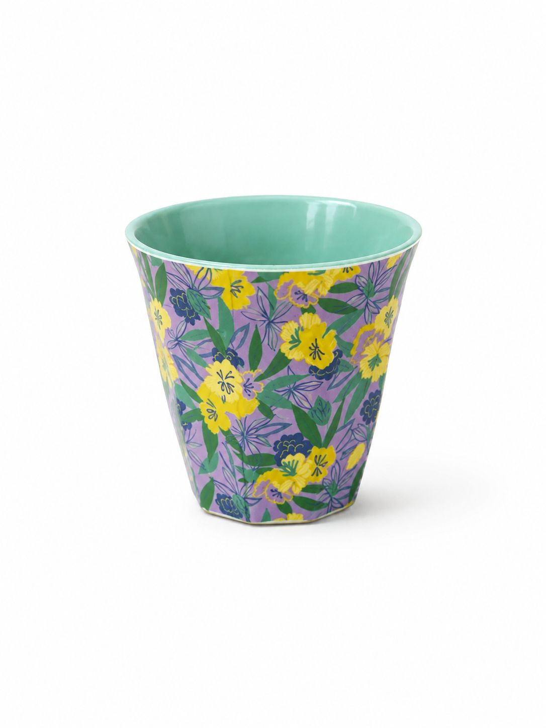 Rice DK Medium Cup - Fancy Pansy Print Rice DK Medium Cup - Fancy Pansy Print