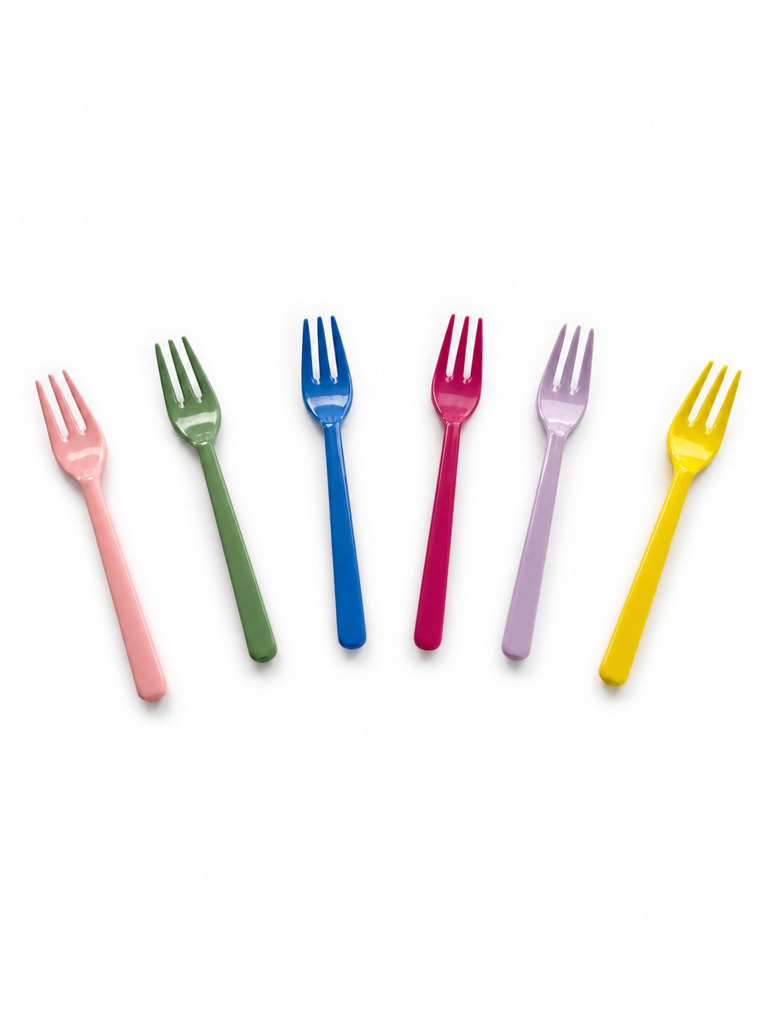 Rice DK Melamine Cake Forks Set (6 pcs) - ‘Flower Me Happy’ Range In Assorted Colours Rice DK Melamine Cake Forks Set (6 pcs) - ‘Flower Me Happy’ Range In Assorted Colours