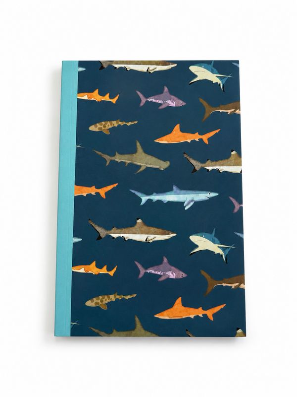 Rex London A5 Notebook - Sharks