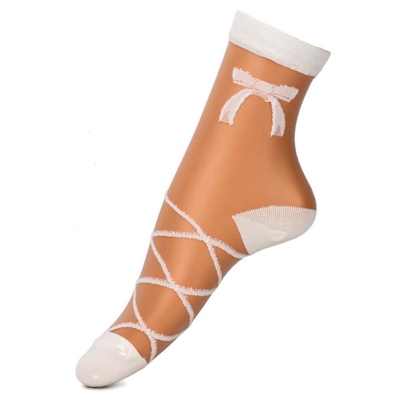 Joe Cool Sheer Ballet Shoes White Socks S-M