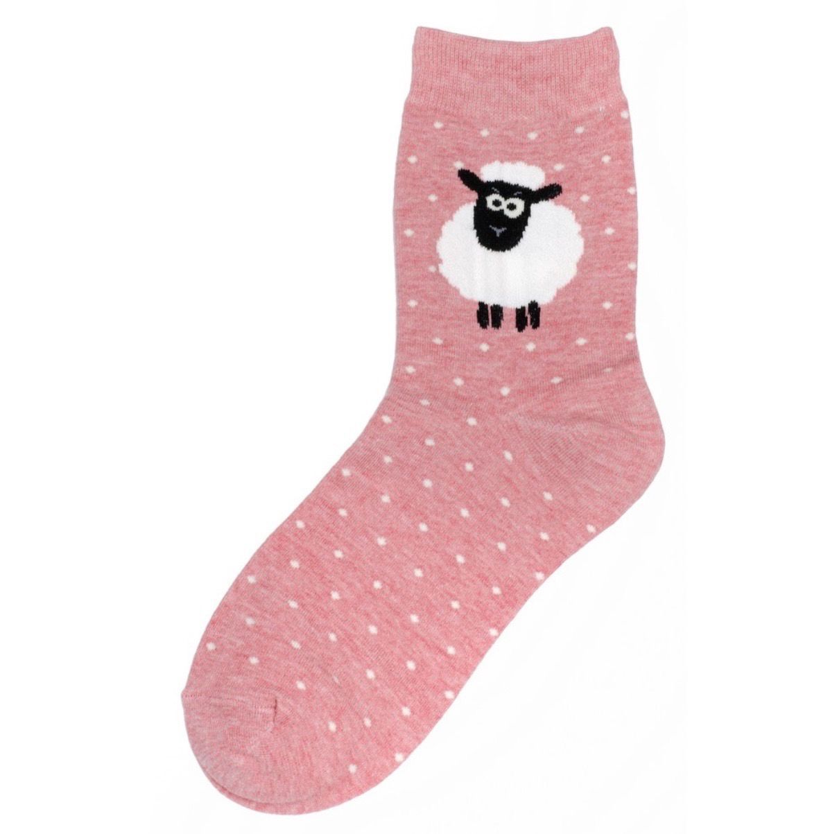 Joe Cool Feeling Sheepish Pink Socks S-M Joe Cool Feeling Sheepish Pink Socks S-M